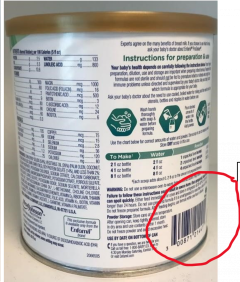 Enfamil Recall (back)